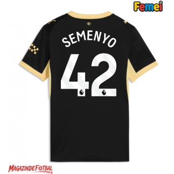 Manchester City Antoine Semenyo #42 Tricou Fotbal Replică 2026-27 Femei Deplasare